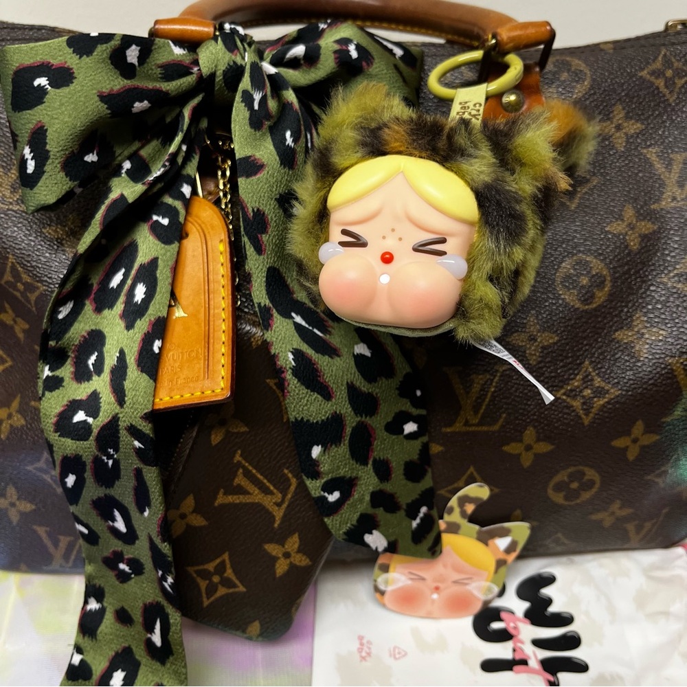 Pop Mart Crybaby Wild But Cutie Bag Charm with matching bandeau scarf Authentic